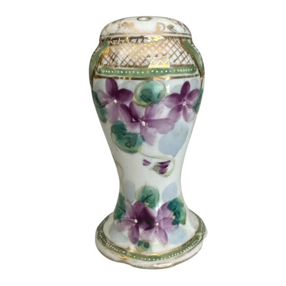 Vintage Porcelain Hand Painted Hat Pin Holder Bud Vase - Picture 1 of 10